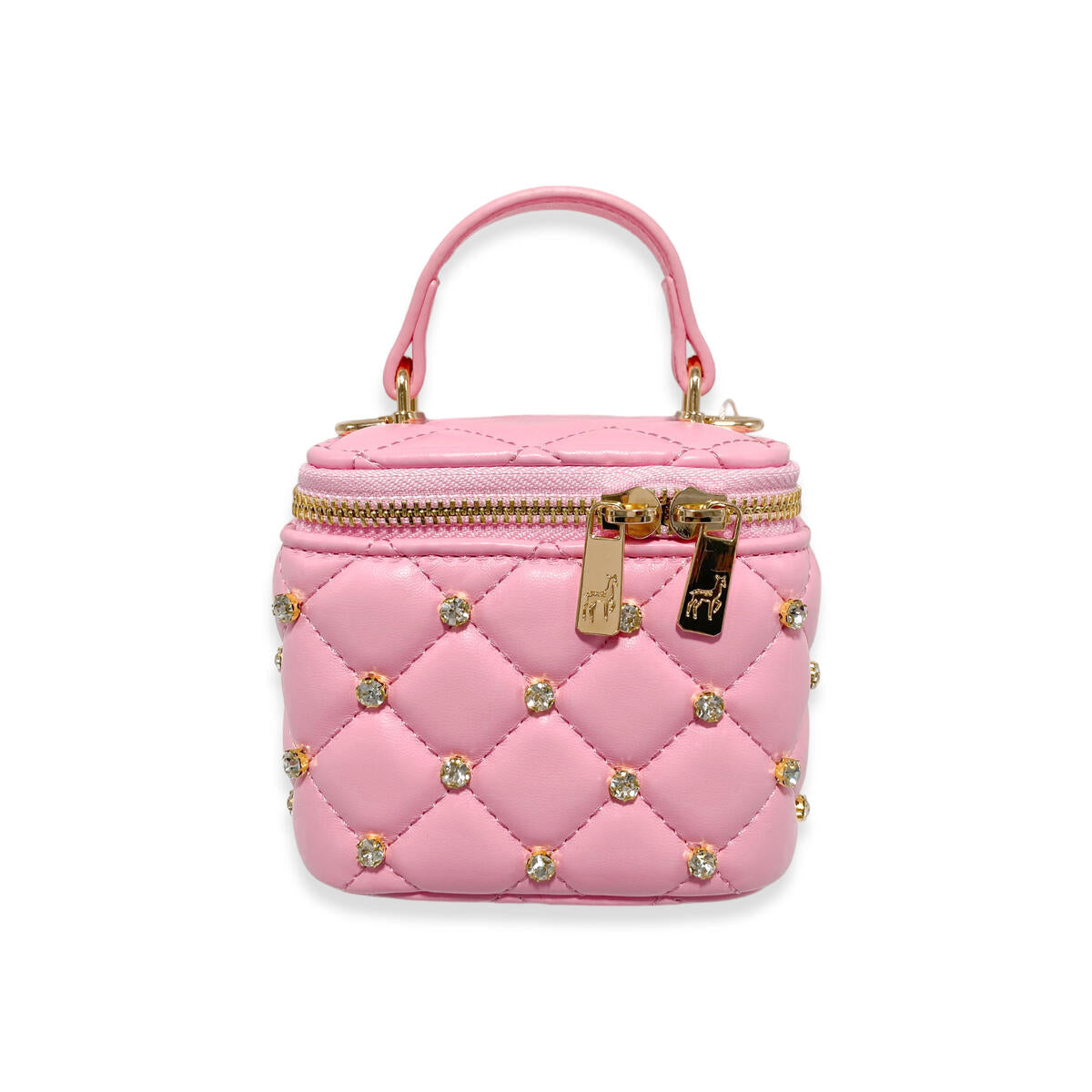 Bolsa Vanity Rosa Con Cristales