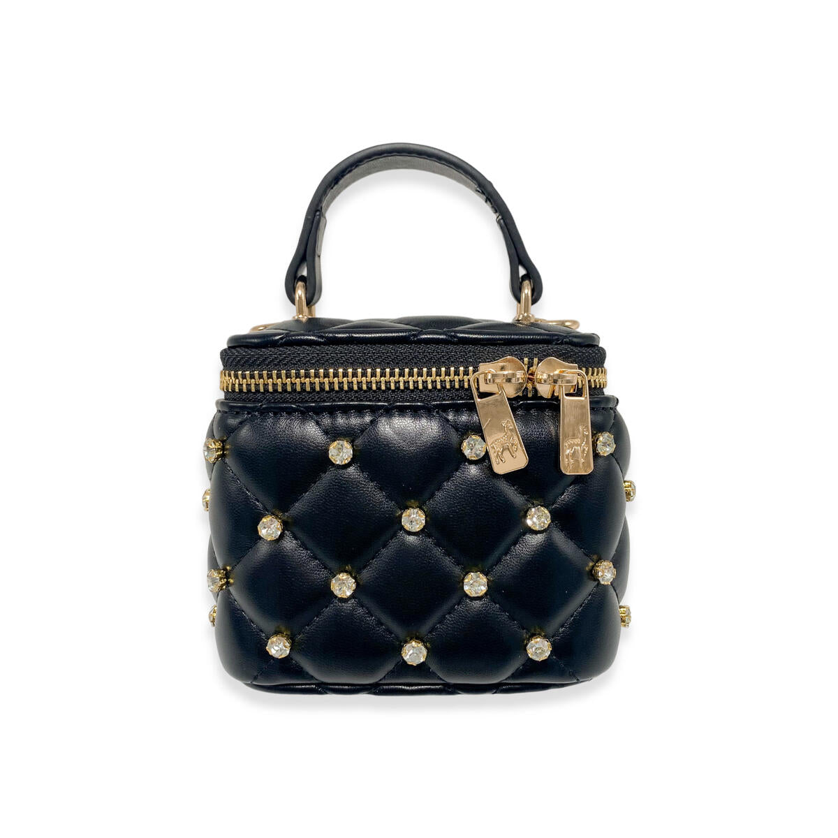 Bolsa Vanity Negra Con Cristales