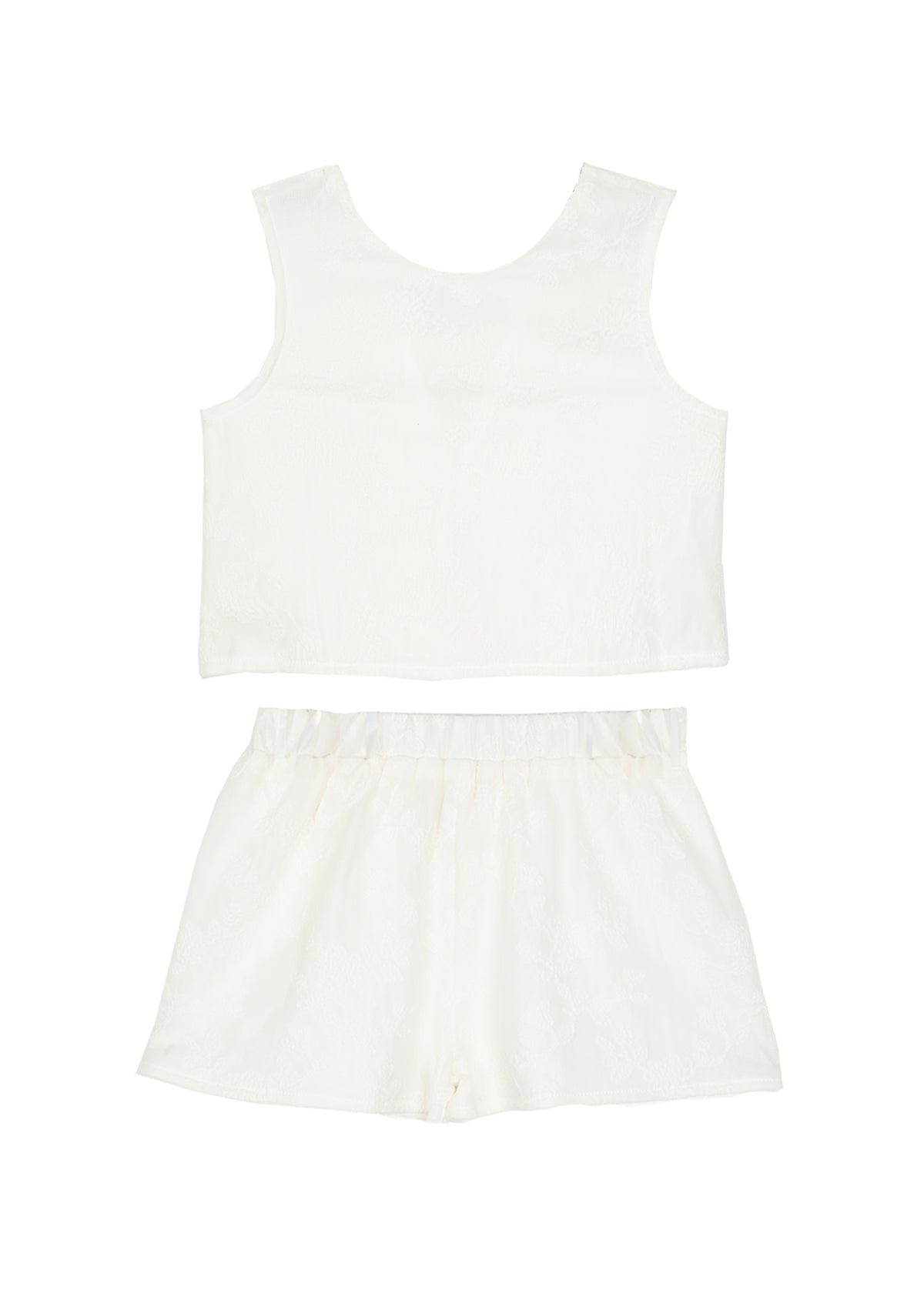 Conjunto Blusa  Y Short Blanco