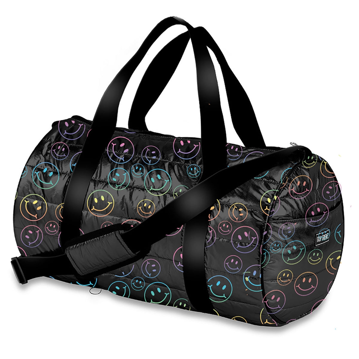 Bolsa Duffle Bag Negra Happy Face