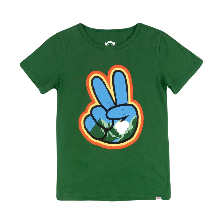 Camiseta Verde de Paz Mundial