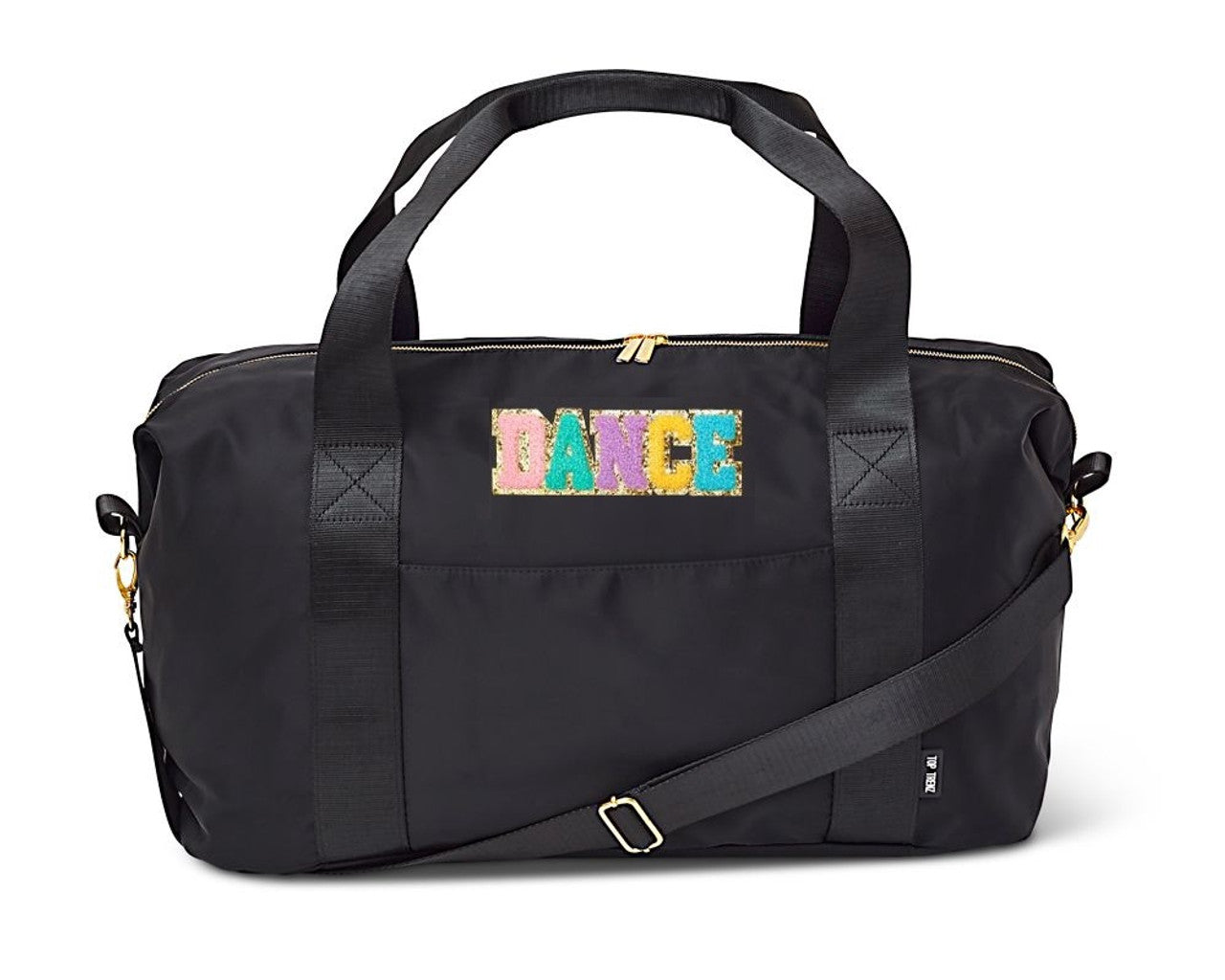 Bolsa Duffle Negra con Parche Dance